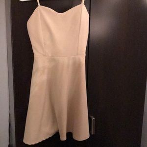 Cream plain dress